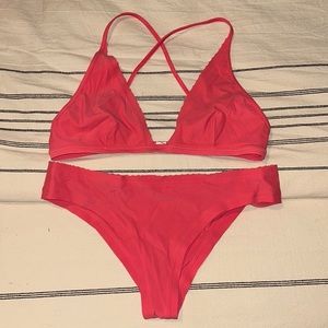 Coral pink lululemon bikini
